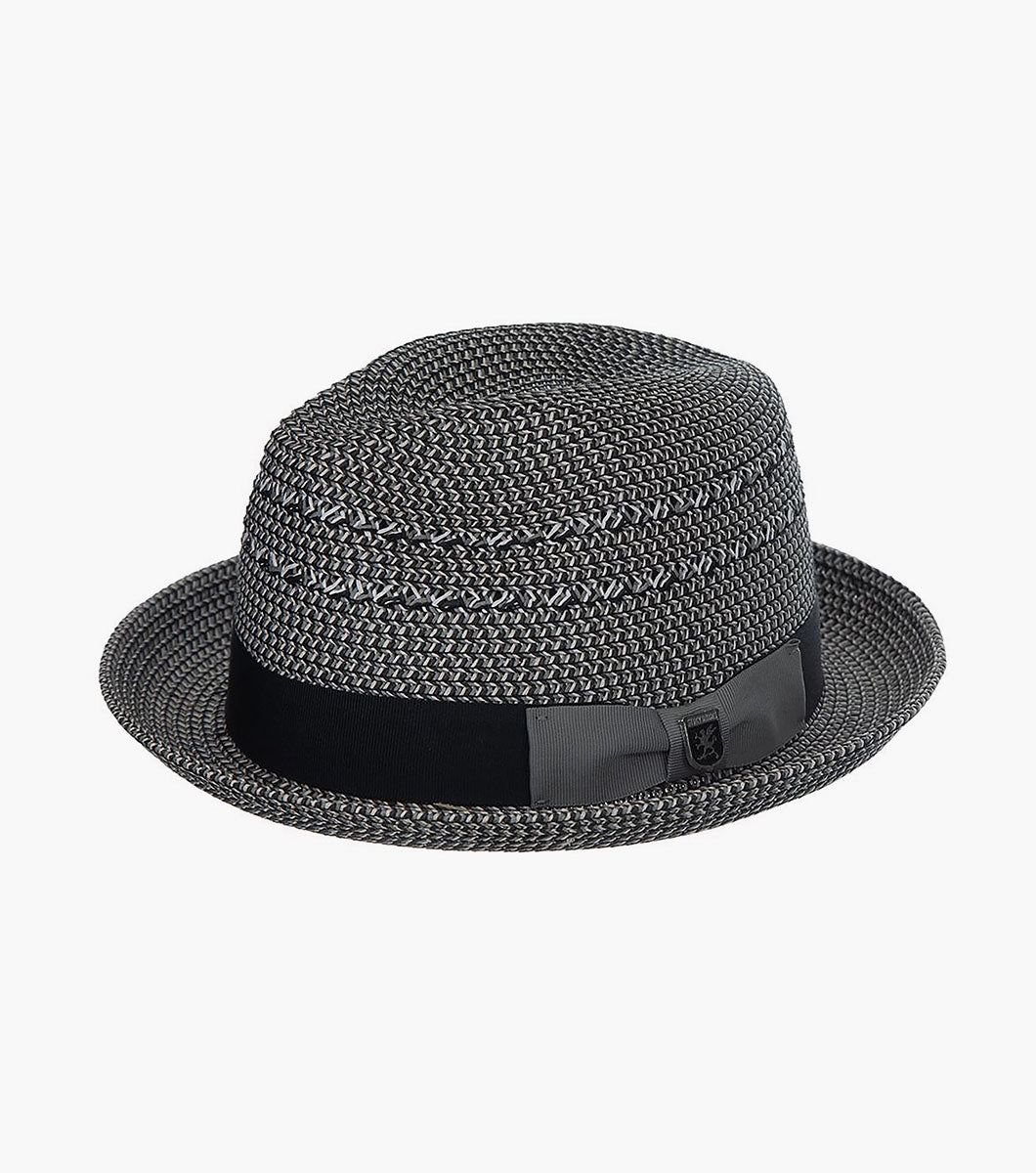 ASHER FEDORA Paper Braided Pinch Front Hat