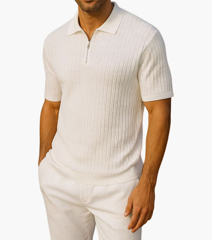 ISAAC Quarter Zip Polo Shirt
