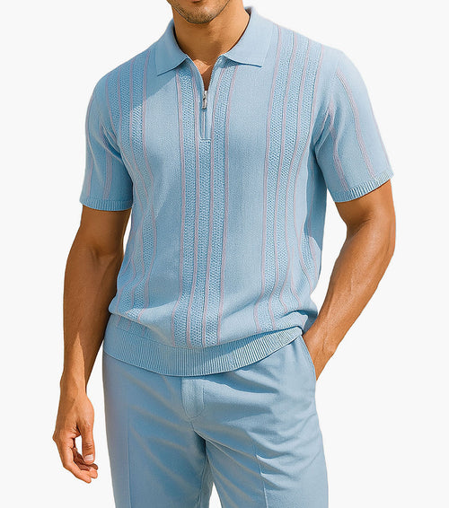 LOGAN Quarter Zip Polo Shirt