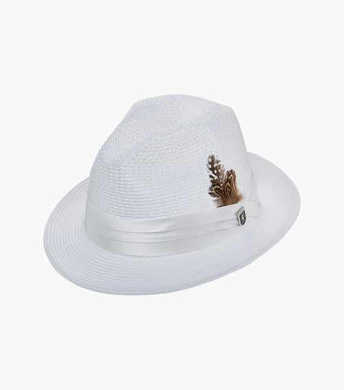 DUBLIN FEDORA Poly Braided Pinch Front Hat