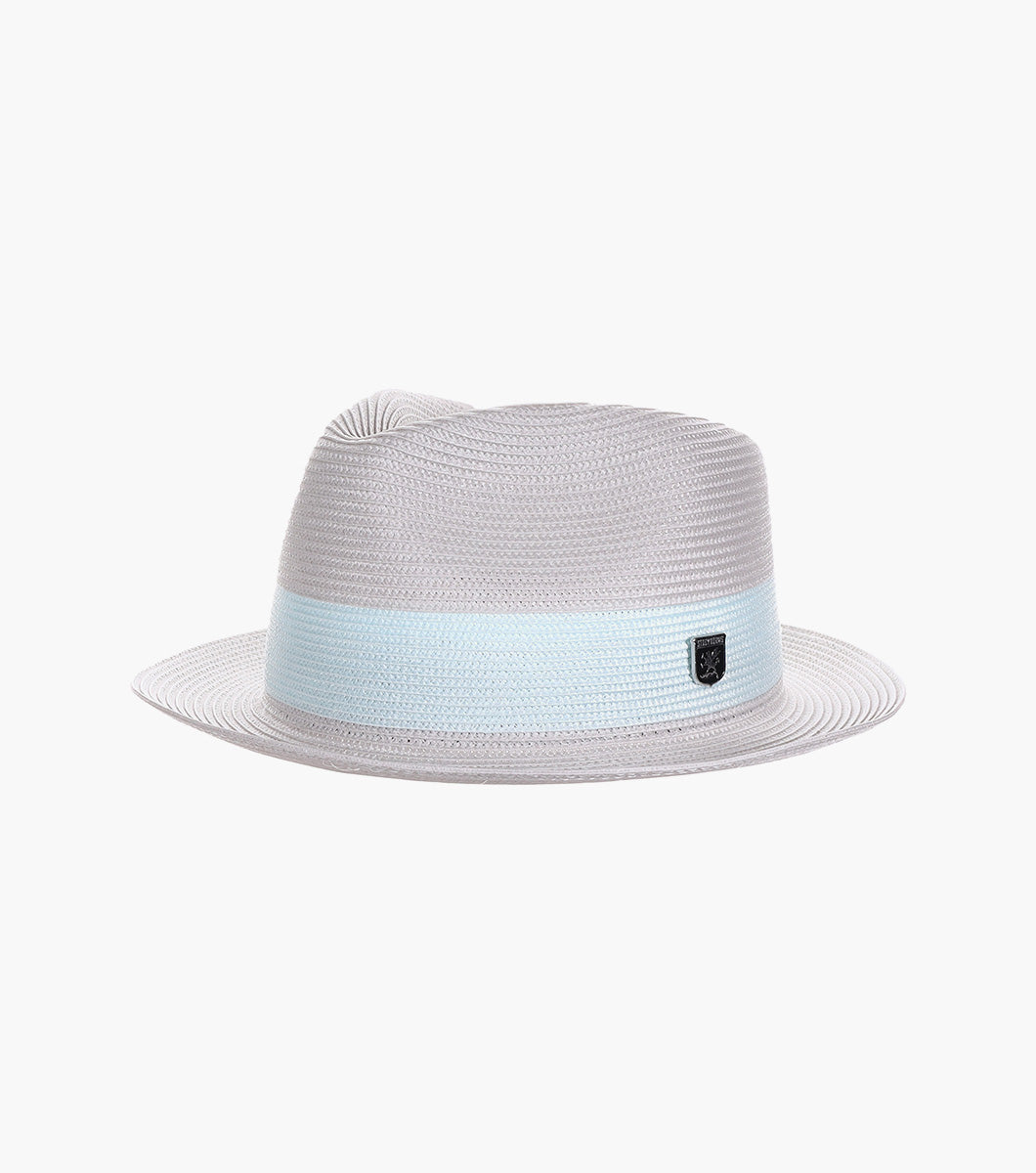 CALEM FEDORA Poly Braid Pinch Front Hat