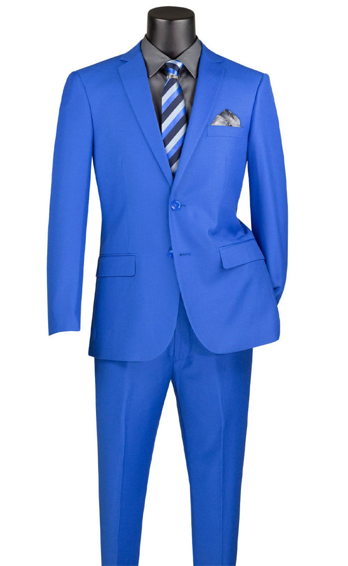 Atlantis Collection - Navy Regular Fit Double Breasted 2 Piece Suit by Vinci