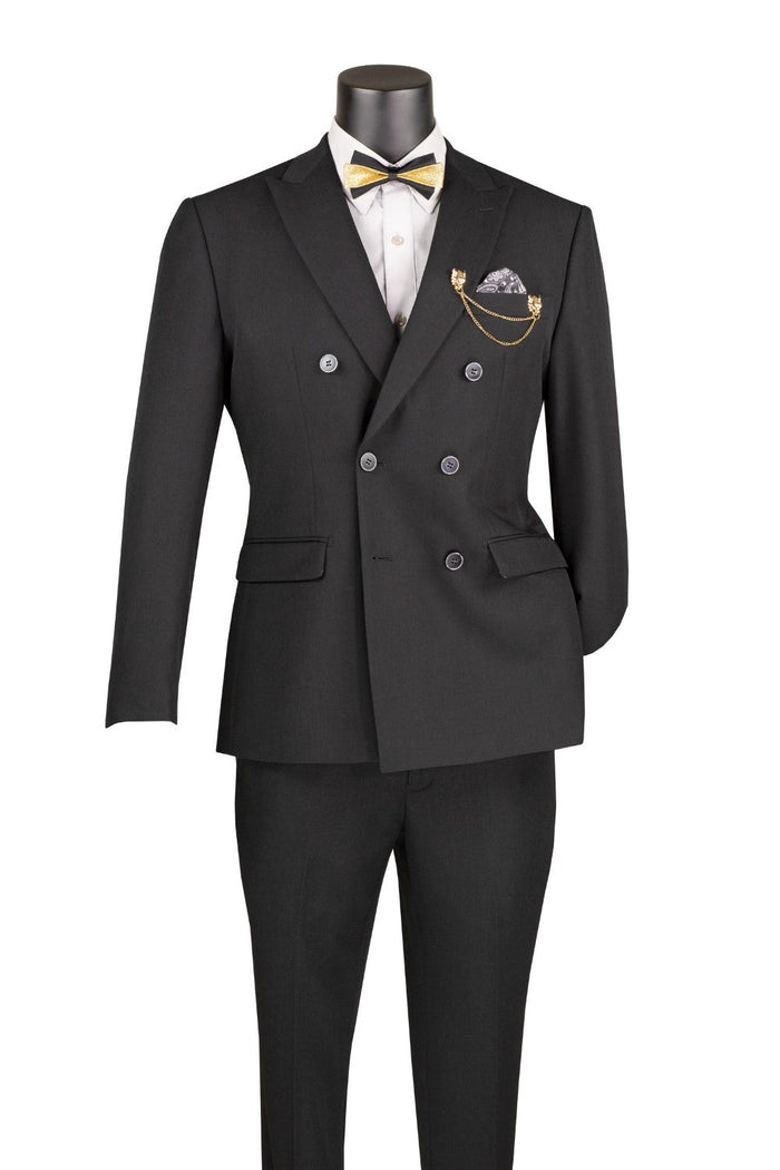 Lavender Slim Fit Men's 2 Piece Business Suit 2 Button by Vinci
