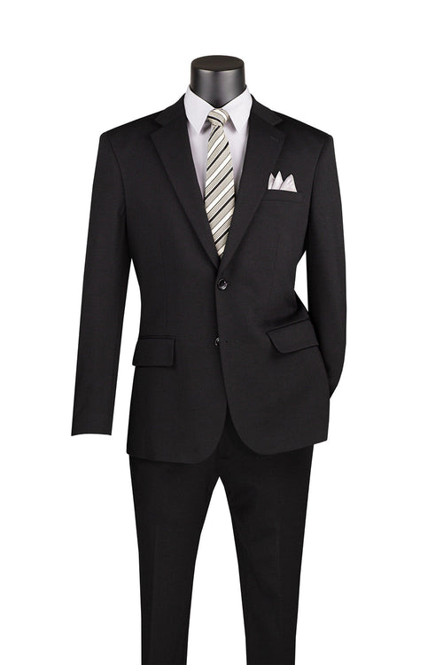 Slim Fit Men's Suit 2 Piece 2 Button in Patriot Blue by Vinci