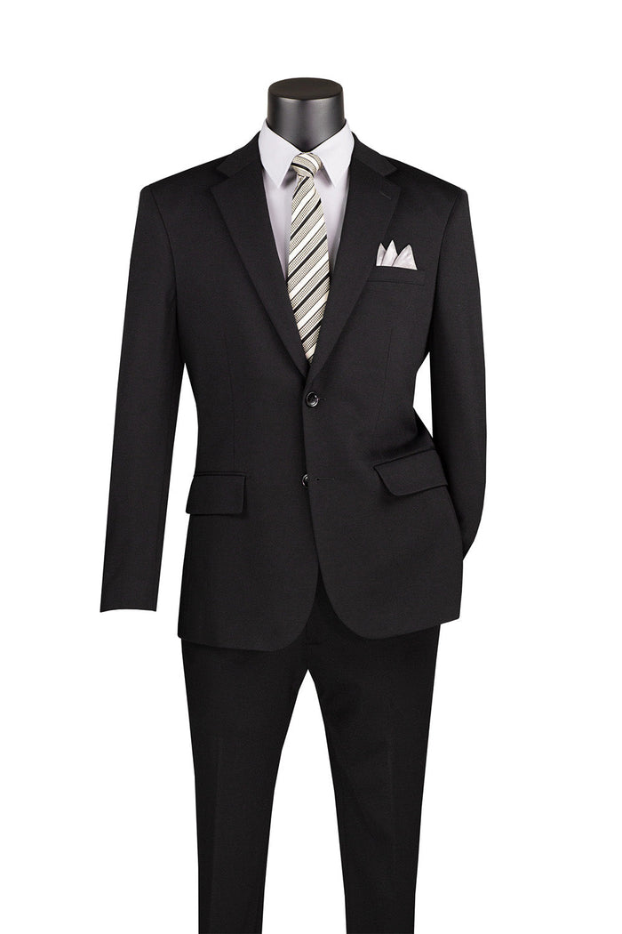 Slim Fit Men's Suit 2 Piece 2 Button in Patriot Blue by Vinci