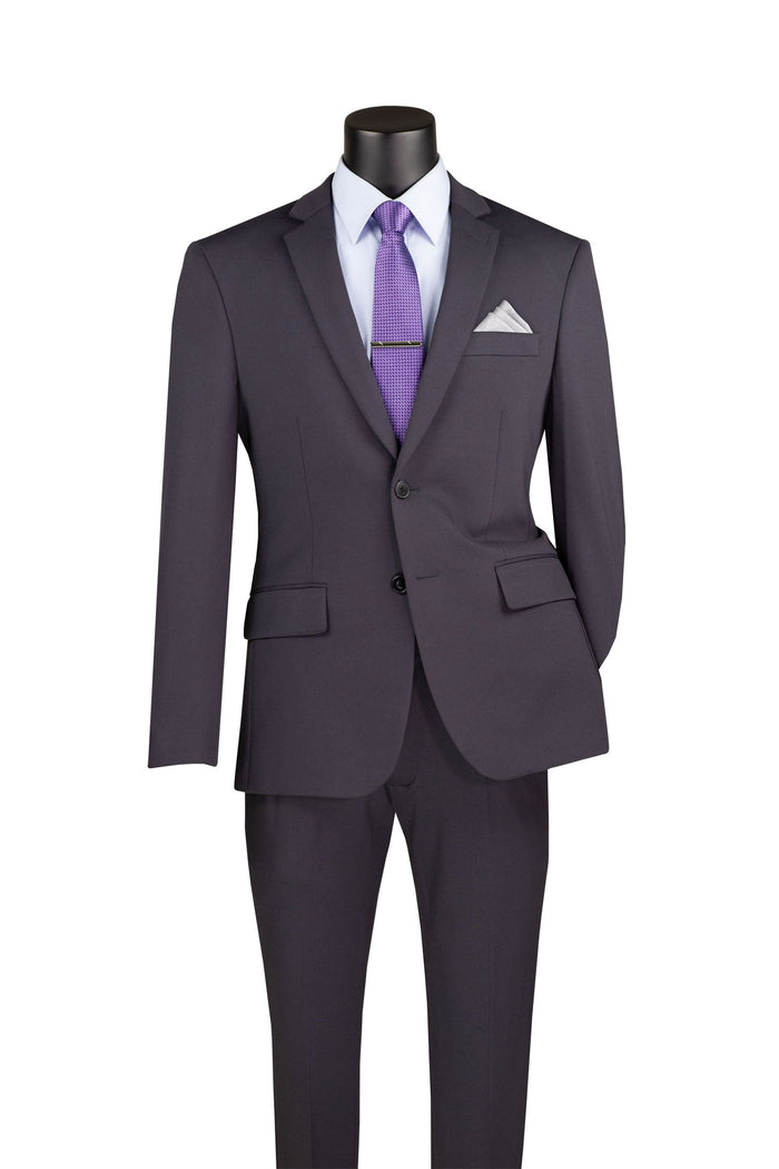 Excalibur Collection - Slim Fit Tuxedo 2 Piece 2 Button Design in White by Vinci