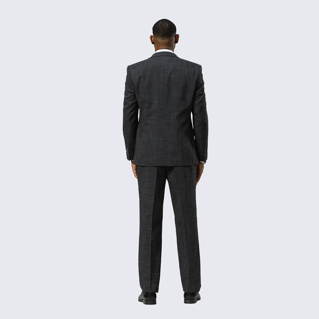 Charcoal Canvas Print Three Piece Suit By Stacy Adams- Wedding - Prom
