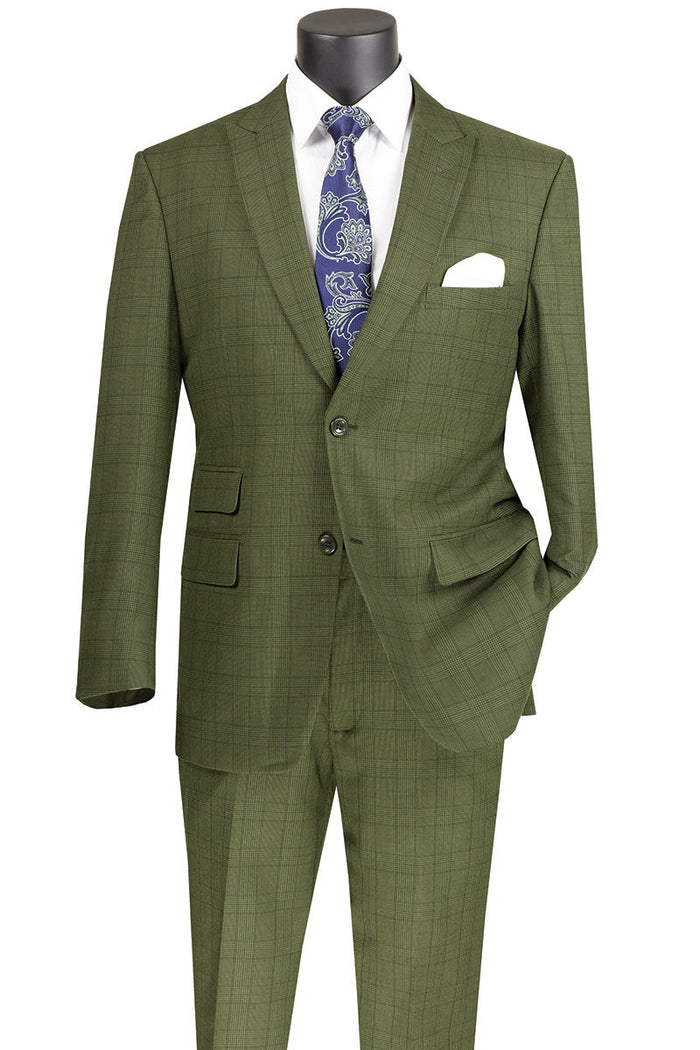 Sovana Collection - Regular Fit 3 Piece Suit 2 Button Tone on Tone Stripe in Gray by Vinci