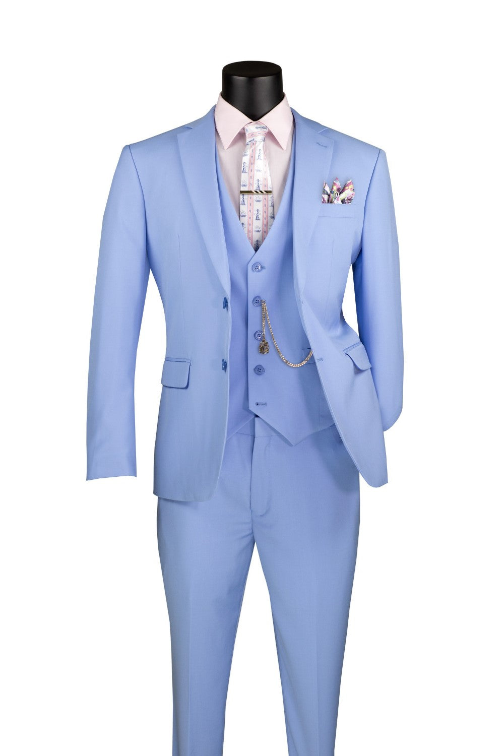(Limited Sizes) Slim Fit 2 Piece Medium Gray Suit by Vinci