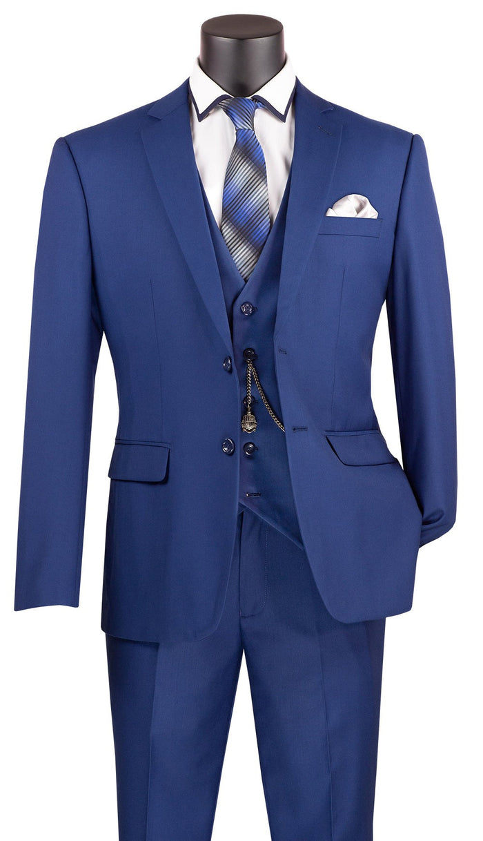 Slim Fit Shiny Sharkskin Men's 2 Piece Suit in Maroon by Vinci