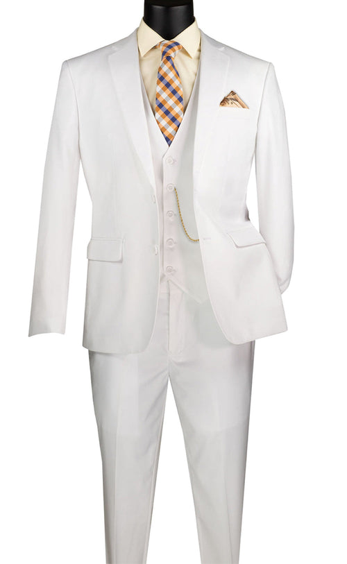 Avalon Collection - Regular Fit Men's Suit 3 Button 3 Piece Olive by Vinci