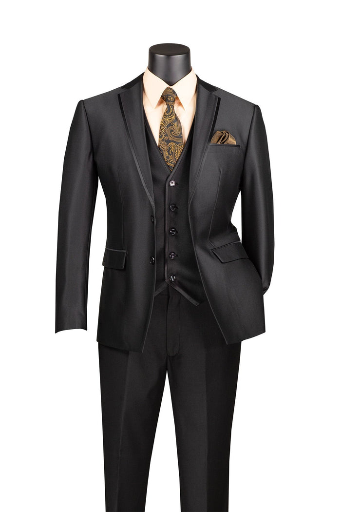 Ramses Collection - White Regular Fit Double Breasted 2 Piece Suit with Flexible Elastic Waistband by Vinci