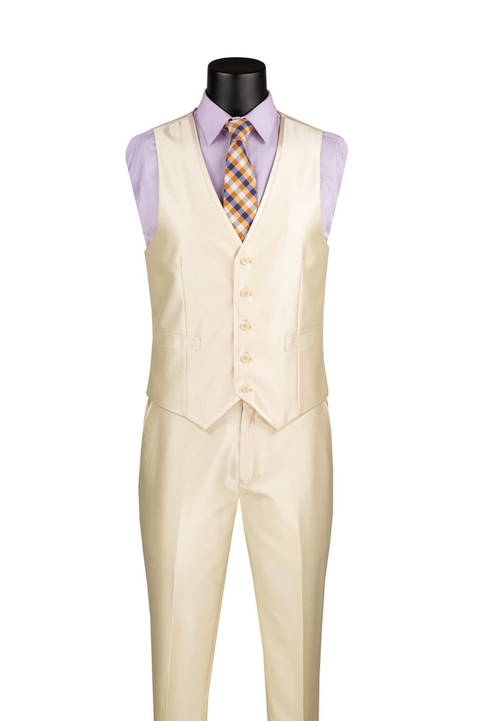Blue Modern Fit Double Breasted Glen Plaid Peak Lapel 2 Piece Suit by Vinci