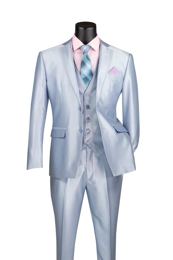 Slim Fit Tuxedo 3 Piece with Matching Bow Tie in Mauve by Vinci