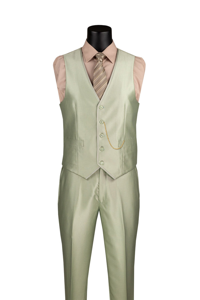 Slim Fit Tuxedo 3 Piece with Jacquard Pattern in Light Blue by Vinci