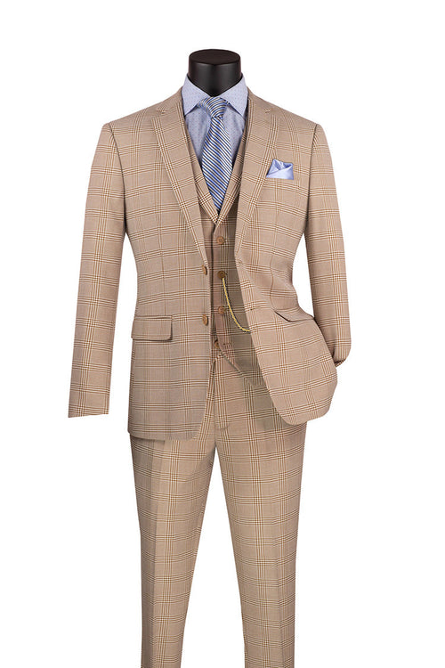 Men's Slim Fit Velvet Tuxedo 2 Piece in Navy blue tweed suit by Vinci