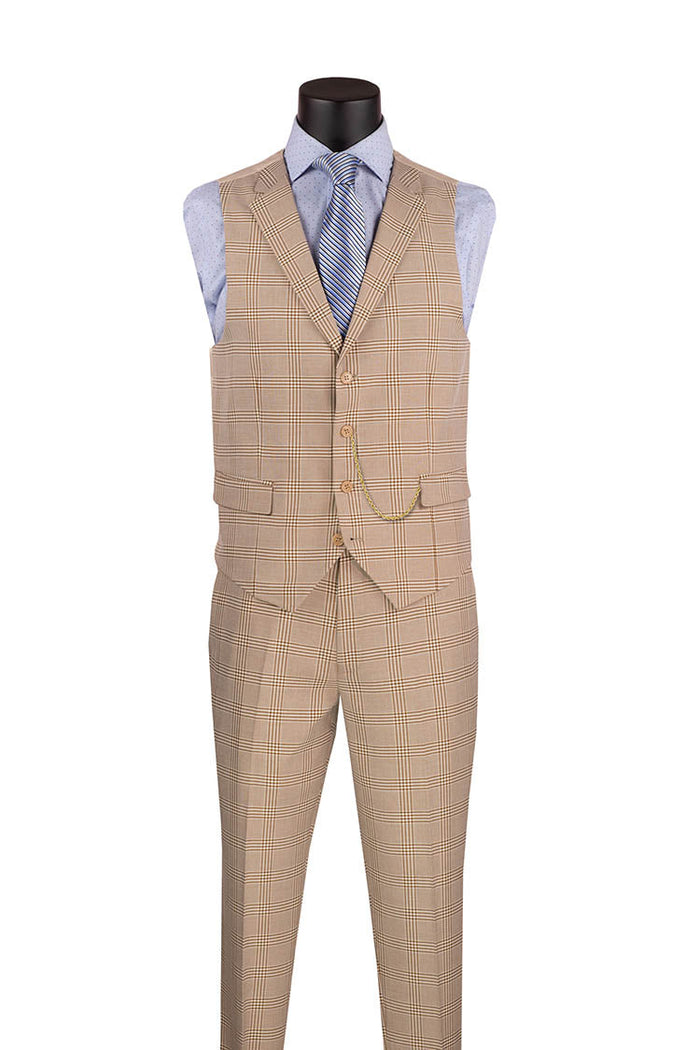 Men's Slim Fit Velvet Tuxedo 2 Piece in Navy blue tweed suit by Vinci