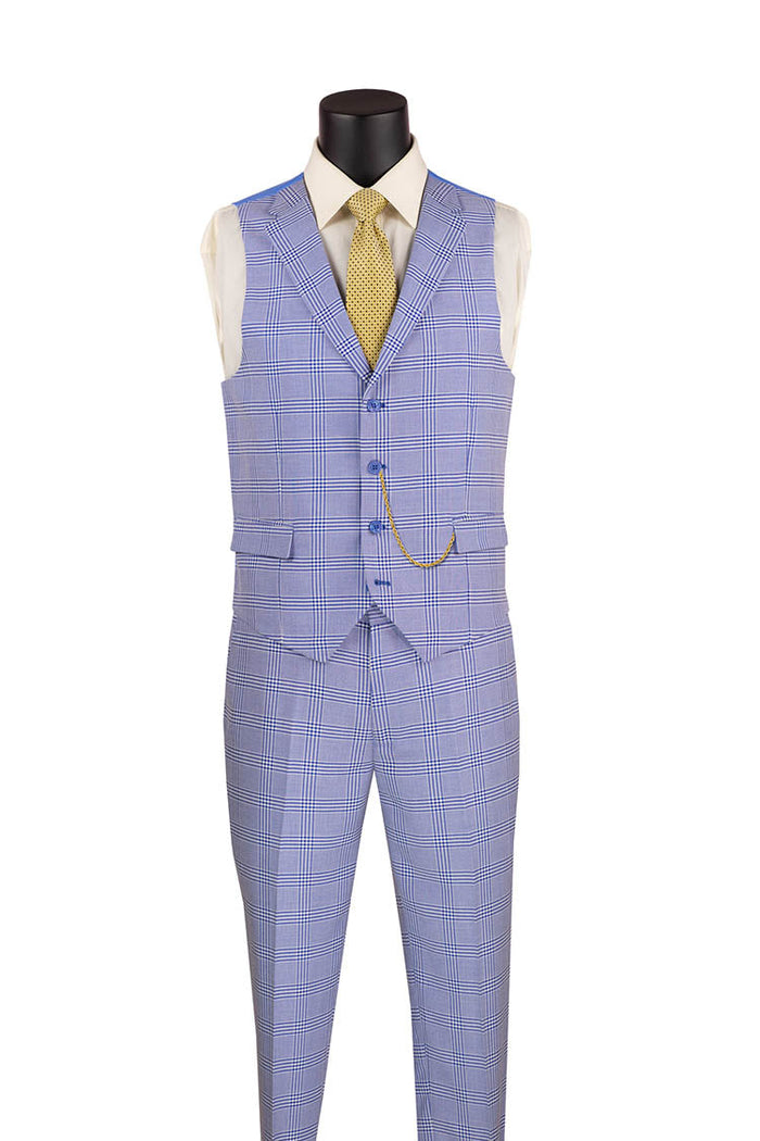 Santorini Collection - Regular Fit Red Tuxedo 4 Piece with Vest Bow Tie Adjustable Waistband by Vinci