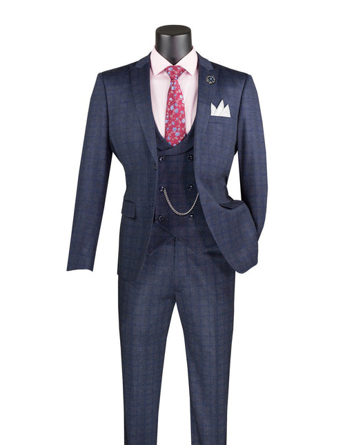 Renaissance Collection - Regular Fit 3 Piece Suit Light Purple by Vinci