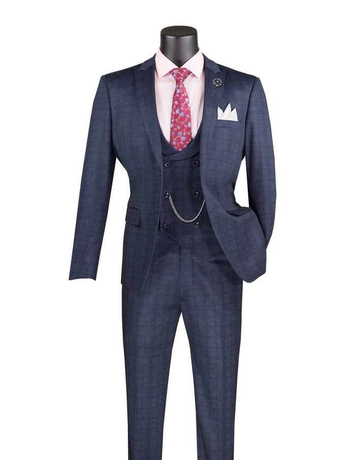 Renaissance Collection - Regular Fit 3 Piece Suit Light Purple by Vinci