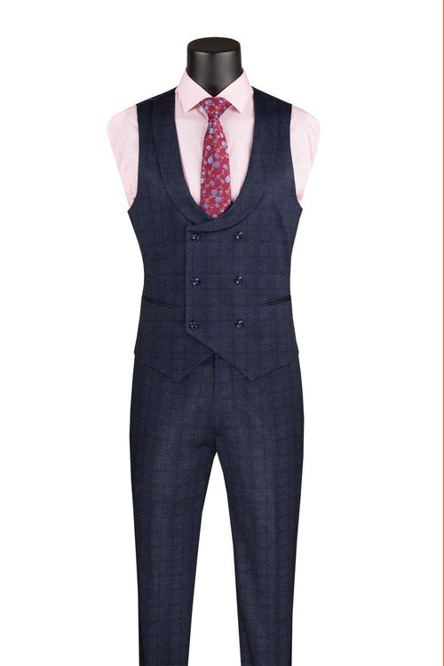 Renaissance Collection - Regular Fit 3 Piece Suit Light Purple by Vinci