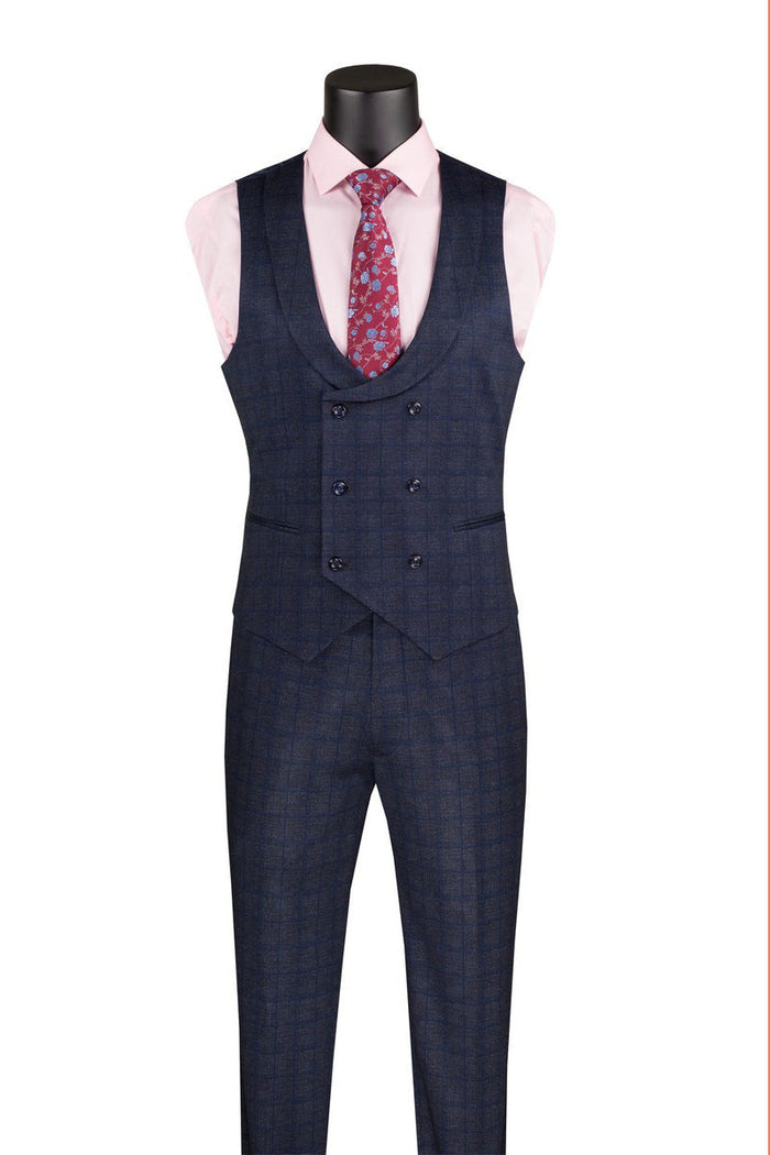 Renaissance Collection - Regular Fit 3 Piece Suit Light Purple by Vinci