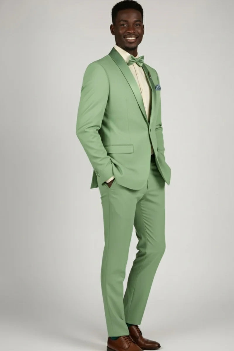 Sage 1-Button Shawl Tuxedo