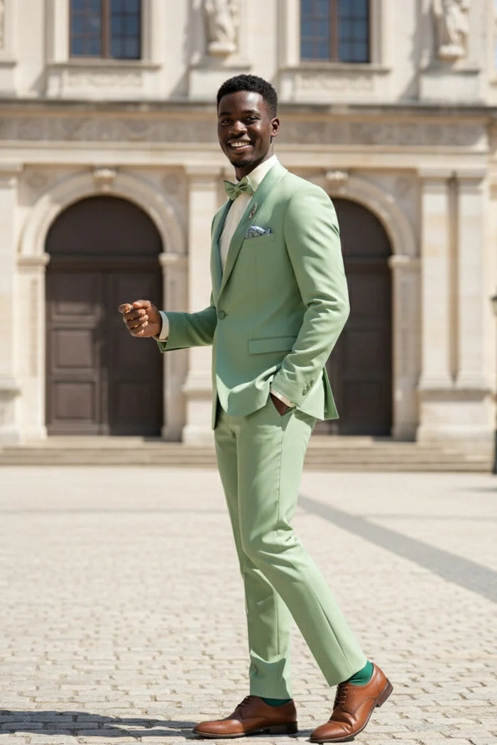 Sage 1-Button Shawl Tuxedo