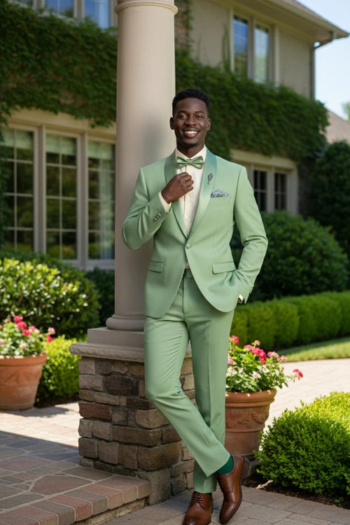 Sage 1-Button Shawl Tuxedo