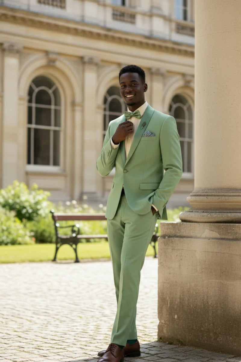 Sage 1-Button Shawl Tuxedo