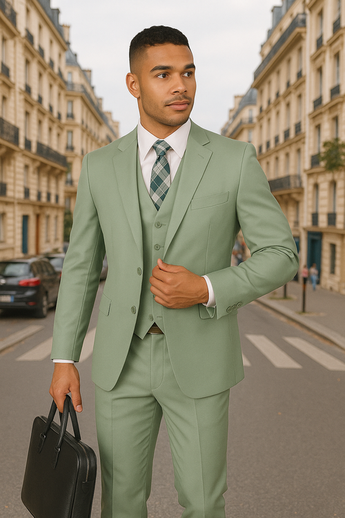 Sage Green Suits -  Light Green Suit - Summer Color Suit
