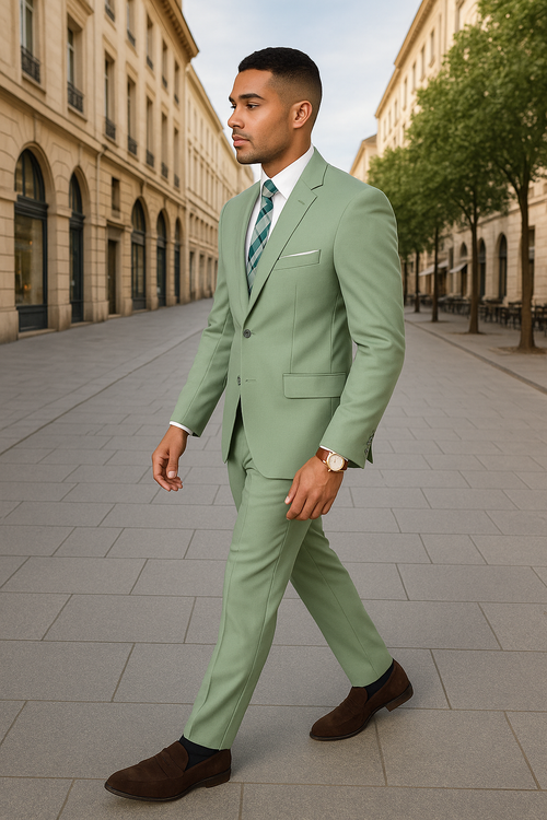 Sage Green Suits -  Light Green Suit - Summer Color Suit
