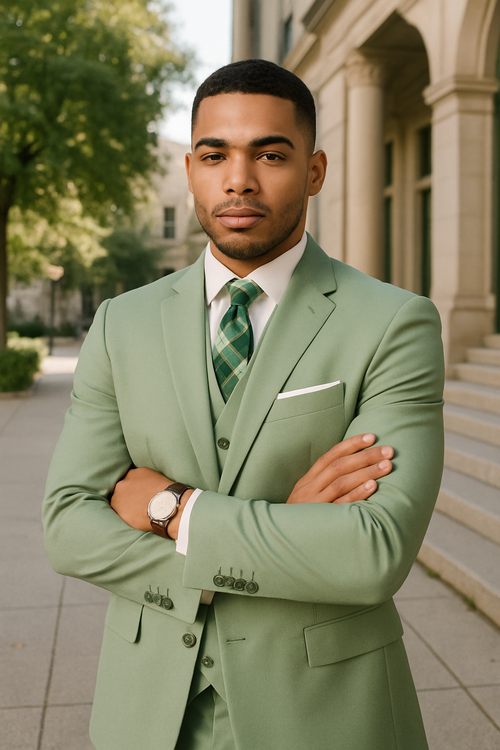 Sage Green Suits -  Light Green Suit - Summer Color Suit