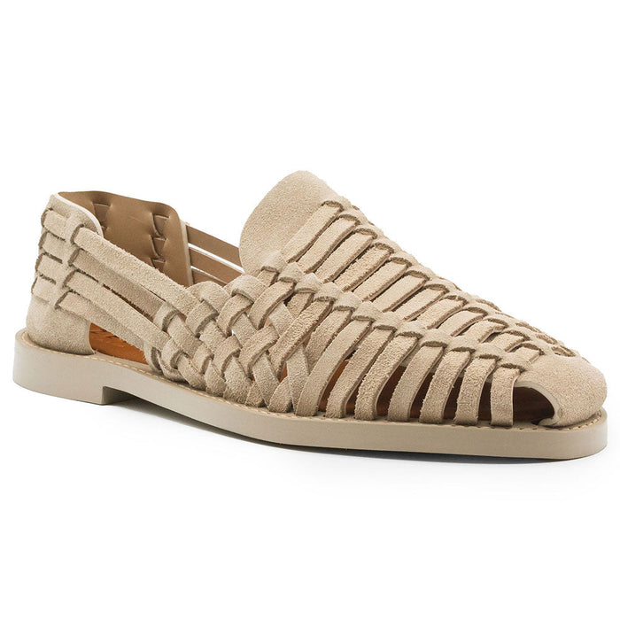 Zelli Sandali Woven Suede Huarache Loafer in Sand