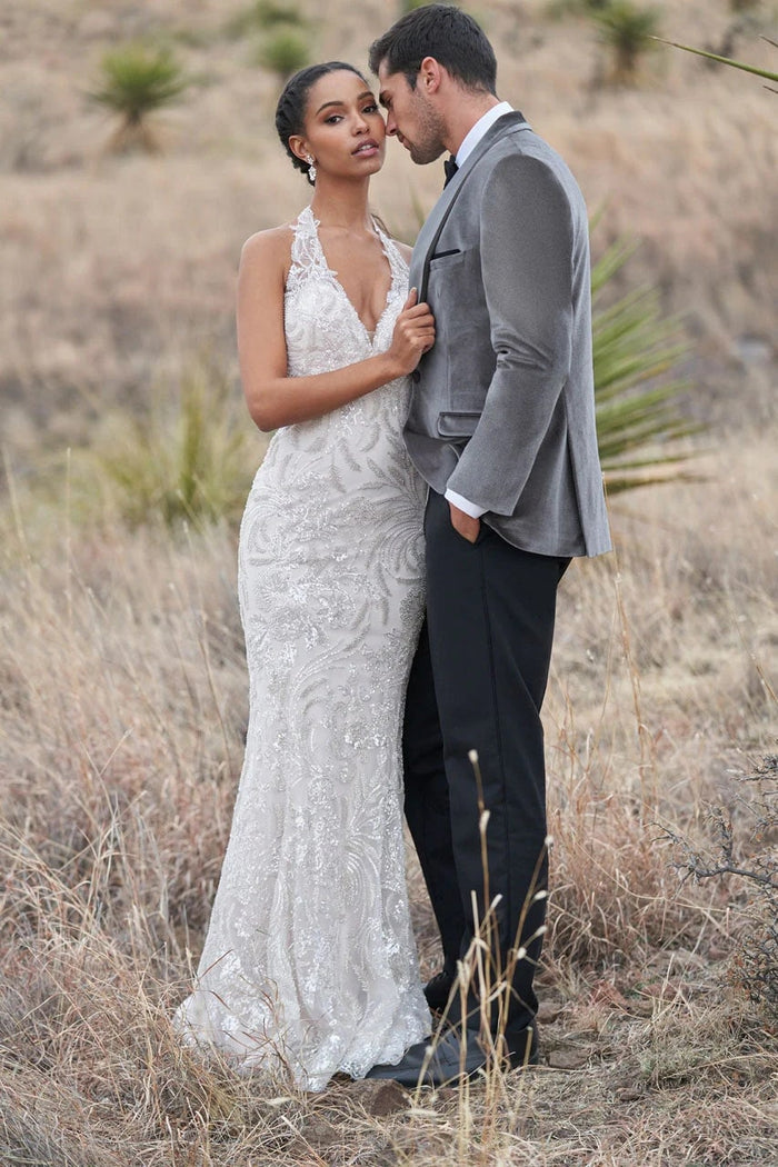 Velvet Blazer - Mens Blazer - Dinner Jacket - Venice Silver Grey Velvet Dinner Jacket Separates Mens Dinner Jacket