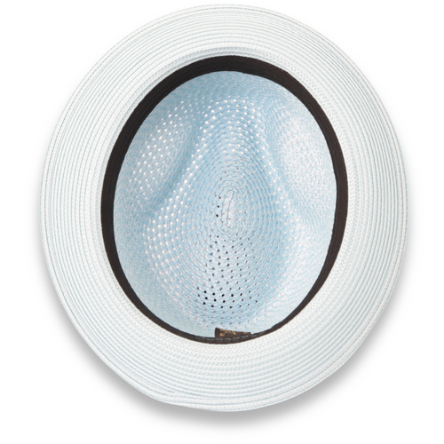 Castor Crushable Straw Hat Fedora in Sky Blue by Ferrecci USA