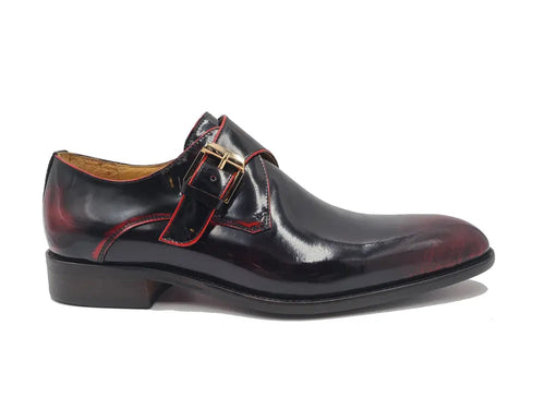 Carrucci Soft Calf Patent Leather Single Monk Slip-on