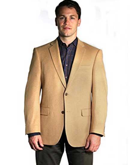 Men's 2 Button Camel's Hair Vent Sport Coat Sport Coat Online Discount Fashion Sale USA Men's Outlet