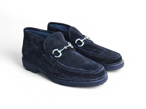 Suede Ankle Boot with Horsebit