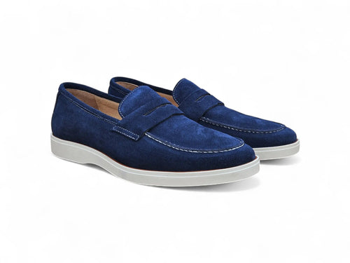 Supple Suede Penny Loafer with Sporty Sole