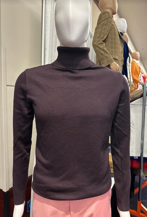 Turtleneck Sweater - Slim in Color Plum - Eggplant by USA Men's Outlet