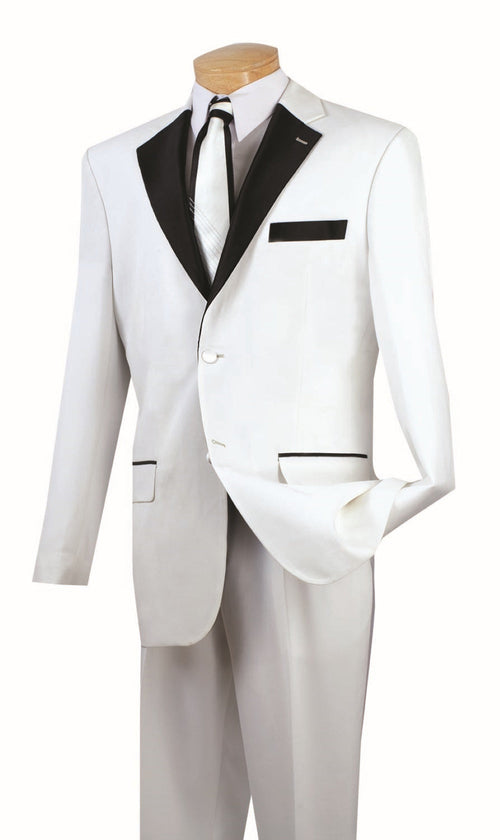 Light Blue Slim Fit Men's 2 Piece Business Suit 2 Button by Vinci