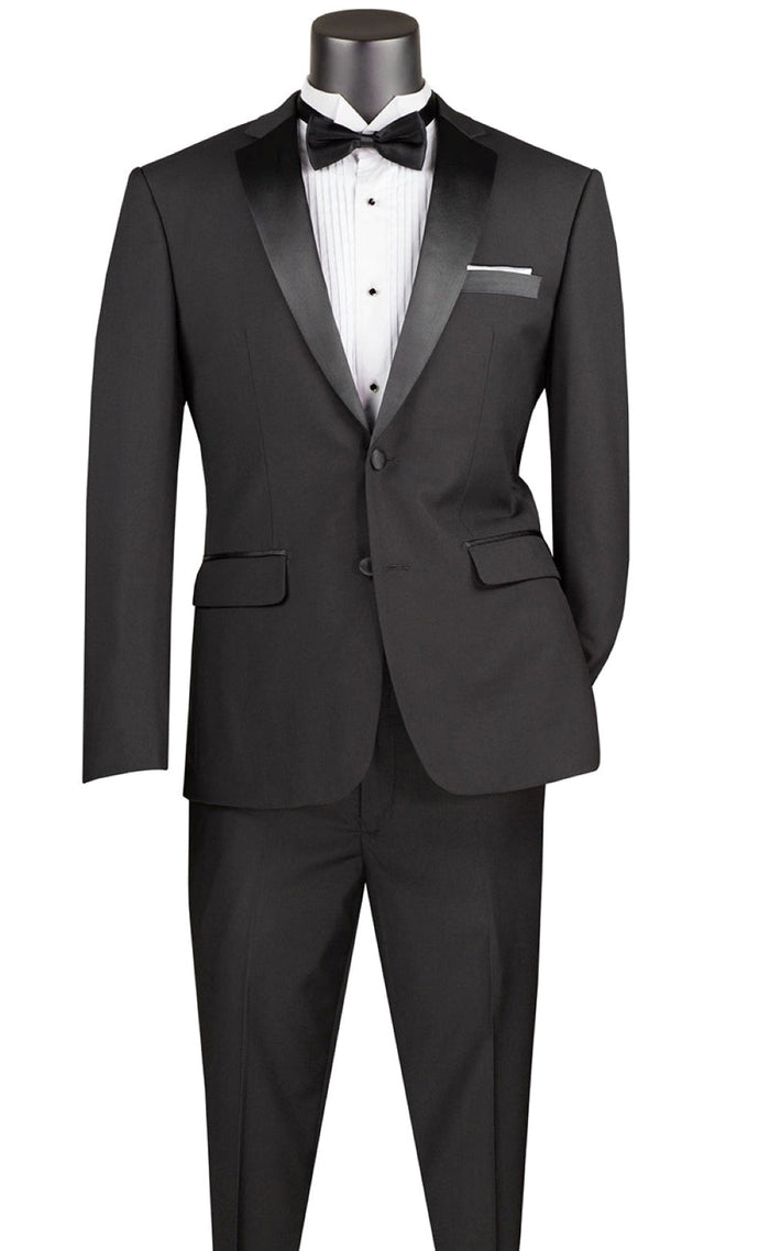 Slim Fit Business Men's Suit 3 Piece 2 Button in Ivory by Vinci