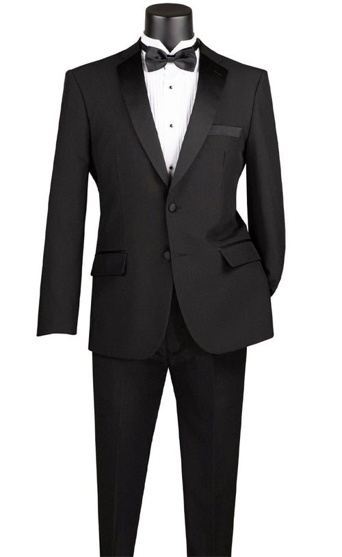Kingsman Collection - Shawl Collar Slim Fit Tuxedo 2 Piece 1 Button Red by Vinci