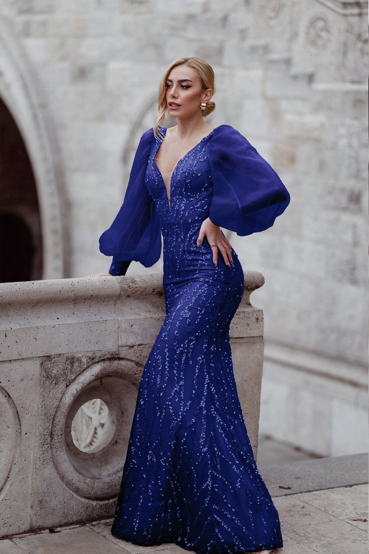 Tina Holly TK209 Wedding Prom Mermaid Beaded Evening Lace Dress