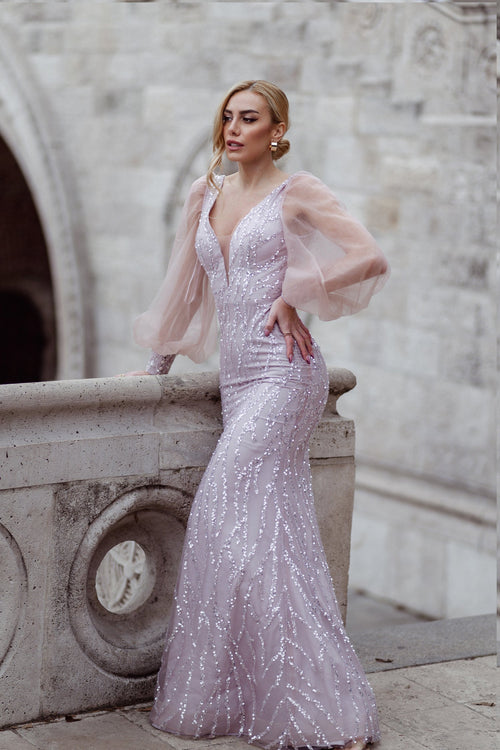 Tina Holly TK209 Wedding Prom Mermaid Beaded Evening Lace Dress