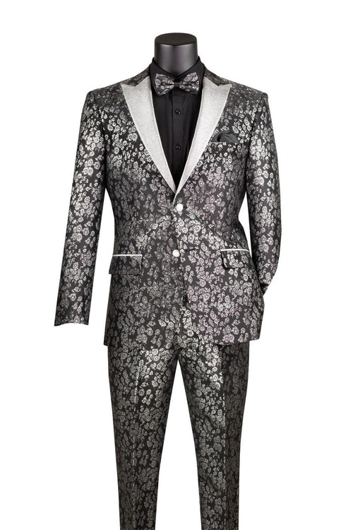 Kingsman Collection - Shawl Collar Slim Fit Tuxedo 2 Piece 1 Button White by Vinci