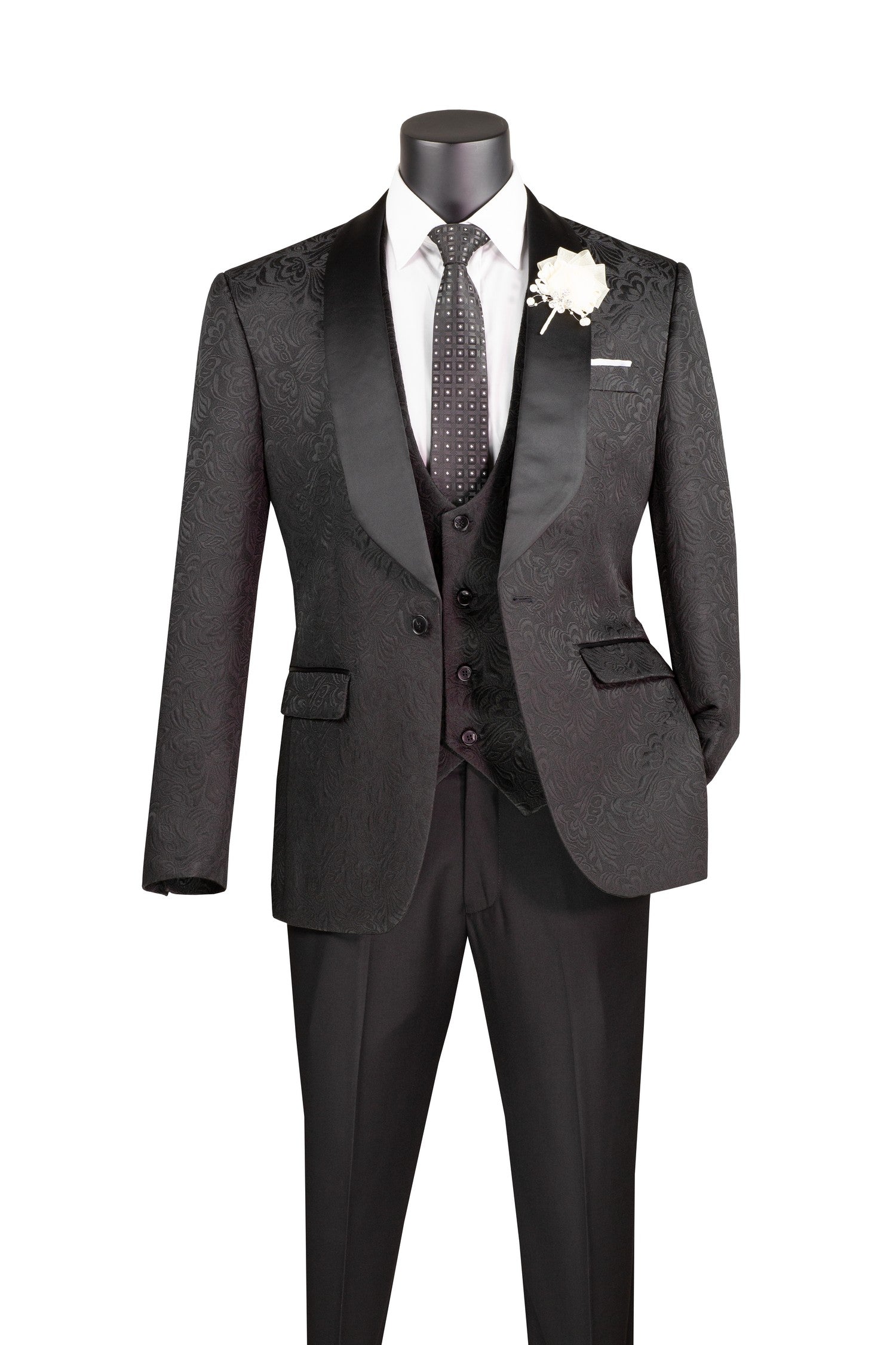 Slim Fit Shiny Sharkskin Men's 2 Piece Suit in Red by Vinci