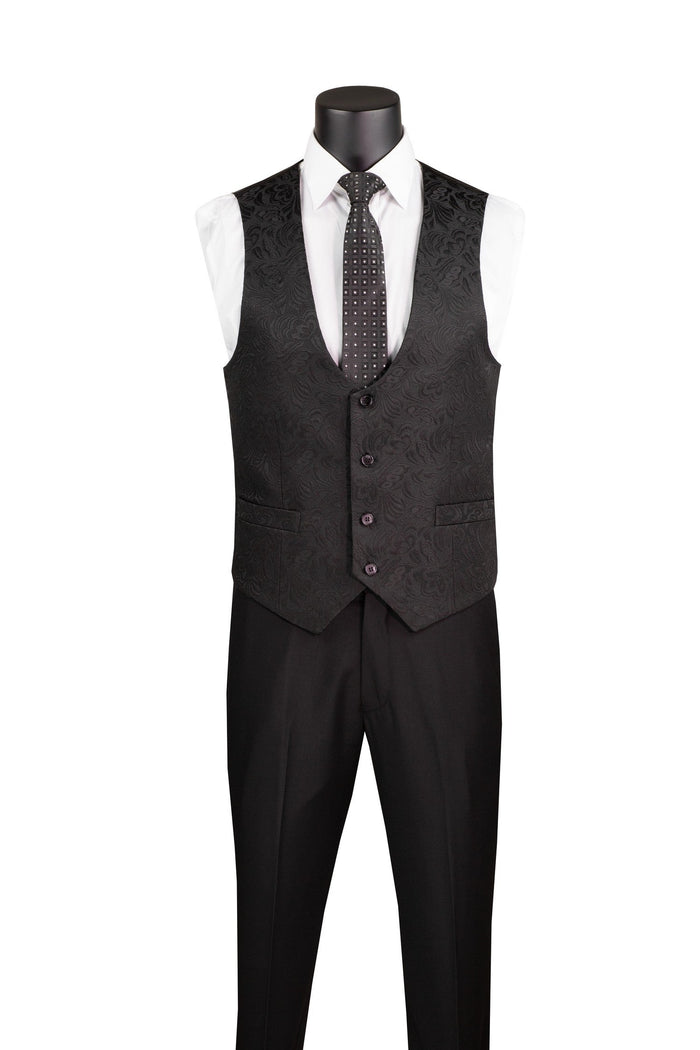 Slim Fit Shiny Sharkskin Men's 2 Piece Suit in Red by Vinci
