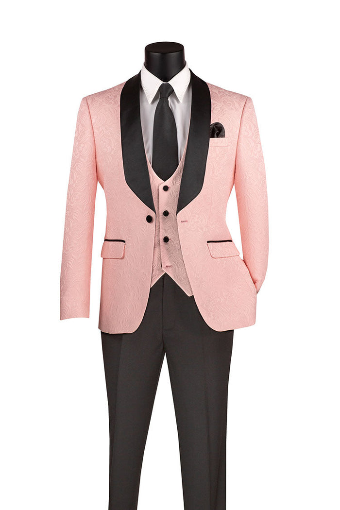Slim Fit Men's Suit 2 Piece 2 Button in White by Vinci